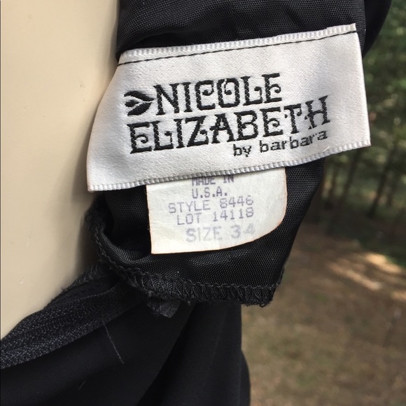 Nicole Elizabeth by Barbara full skirted, chiffon black prom midi dress,HP24x2 - Picture 3 of 8